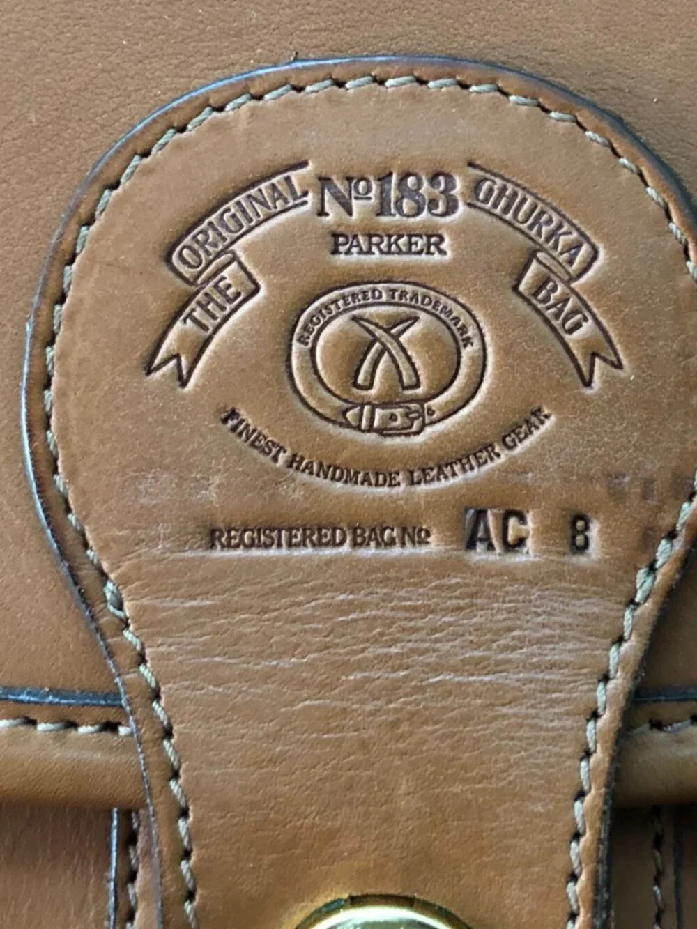 Ghurka No.183 Parker Bag, Brief Case, Tan leather